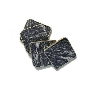 แผ่นรองแก้วคริสตัลคุณภาพสูง ของขวัญทำมือ งานหินประดิษฐ์ แผ่นรองแก้วหินลายม้าลาย สำหรับเครื่องดื่ม หินธรรมชาติ หินบำบัด - Product Image 6