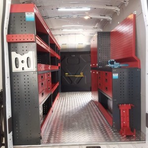 Armoire à outils pour fourgonnette au design moderne personnalisable par OEM, facile à assembler, étagères amovibles, solution de rangement pour véhicule en métal de la meilleure qualité - Product Image 5