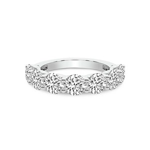 Anillo Esencial de Siete Piedras con Diamantes Cultivados en Laboratorio de 1.00 Ct Tw, Oro Sólido de 14K, Color FG, Claridad VS, 7 Diamantes, Brillo Diario - Product Image 1