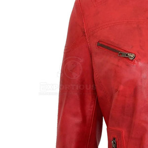 Wholesale <b>Genuine</b> <b>Leather</b> <b>Jacket</b> Outdoor Use <b>Leather</b> <b>Jacket</b> Stand Collar Women <b>Leather</b> <b>Jacket</b> - Product Image 3