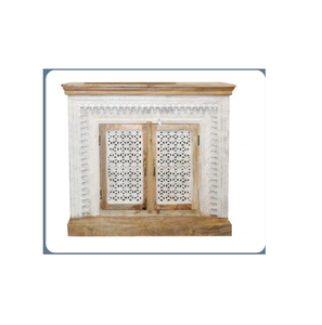 Latest Design Traditional Handcrafted Indian Solid Wood Carved <b>Sideboard</b> Cabinet Extendable Living Room Home Furniture School - Product Image 2