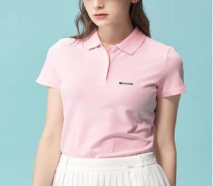 100% de algodón para mujer, para Polo, calidad, diseño de logotipo personalizable, transpirable, antiarrugas, ropa de punto, antibolitas comprimidas - Product Image 1