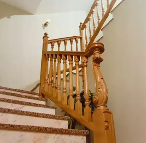 Pilares y balaustres de madera maciza, escaleras de lujo, madera decorativa tallada, columna grande, poste romano Newel para uso en hoteles, pintable - Product Image 5