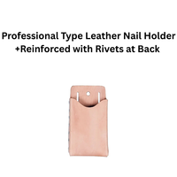 Estuche Porta Clavos de Cuero Curtido Vegetal Duradero, Personalizable OEM, con Revestimiento Remachado, Resistente al Agua, con Cierre, Capacidad para 200 Clavos