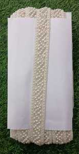 custom made in stone work machine embroidered ribbons and laces and in <b>colours</b> for ladies garments in 1.5 inch width - Product Image 3