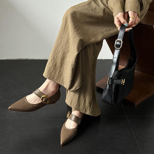 รองเท้าส้นแบนหัวแหลมของผู้หญิงที่สง่างามสวมใส่สบายสบายรองเท้าโลฟเฟอร์ลำลองผู้หญิงสำนักงานโลฟเฟอร์สำหรับผู้หญิงทุกวันรองเท้าส้นเตี้ย - Product Image 3