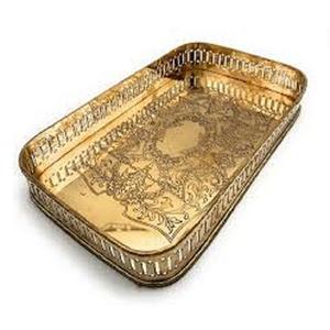 Bandeja de almacenamiento de latón para servir, cocina, nuevas creaciones, accesorios, artículos de mesa, precio al por mayor para el hogar, boda, restaurante, bandeja para servir - Product Image 1