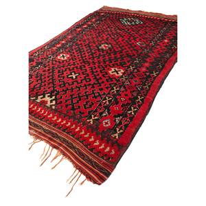 Alfombra de Lana Anudada a Mano Kiaan, Diseño Geométrico Abstracto Rojo Naranja, para Adolescentes, para Entrada, Pasillo, Modelo Pae-5353, Rectangular 9x12 - Product Image 2