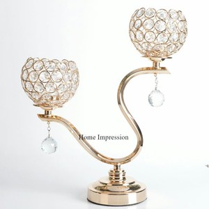 Soporte de Metal chapado en oro de calidad superior de diseño elegante para portavelas de cristal de forma redonda suministros de decoración para el hogar y el Hotel - Product Image 6