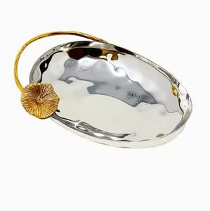 <b>Artistic</b> Metal Serving Bowl Dining <b>Set</b> for Decorative Kitchen Display - Product Image 6