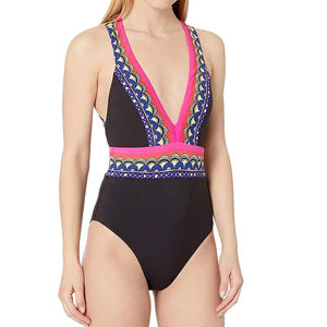 Maillots de bain pour femmes en gros, polyester, design personnalisé, maillots de bain professionnels, service OEM, solide, respirant, séchage rapide - Product Image 5