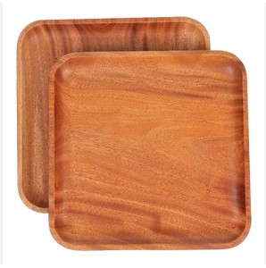 จานไม้อะคาเซียขนาดเล็กเป็นมิตรกับสิ่งแวดล้อมถาดไม้ขนาดเล็กสำหรับใส่อาหารอาหารว่างในงานแต่งงานจานจานที่ออกแบบในจาน50ชิ้น - Product Image 2