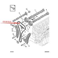 Rail de guidage de distribution 0818.41 081841 pour Peugeot 207cc EP6C 1.6L Kit de chaîne de distribution