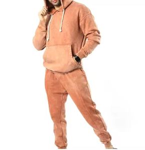 Survêtement en coton délavé à l'acide pour hommes 2025 dernier style de vêtements de rue survêtement délavé à l'acide pour hommes - Product Image 2