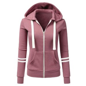 Pulls à capuche doublés pour femmes, couleurs grises, fermeture éclair complète, sweat-shirt à capuche, nouveau vêtement de Sport d'hiver - Product Image 3