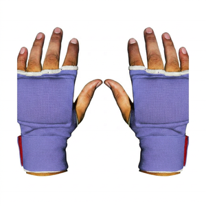 Gants de boxe d'entraînement en gel demi-doigts avec sangle longue pour poignet, pour hommes et femmes, équipement de karaté, fermeture auto-agrippante, protection - Product Image 4