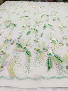 Telas de Red con Cuentas Ecológicas de Lujo, Tela de Tricot Bordada con Cuentas No Tejida para Vestidos de Fiesta, Vestidos de Novia - Product Image 6