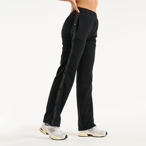 Logo personnalisé OEM Pantalon de survêtement ample à fermeture éclair latérale surdimensionnée à coupe large en polaire brossé Joggers confortable pour femmes - Product Image 5