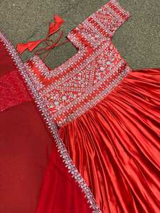 Nuevo diseñador de ropa de fiesta Look Heavy Devsena Seda con Secuencia de bordado Vestido de trabajo con diamante Trabajo hecho a mano con Dupatta - Product Image 6