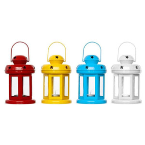 Set of 4 Mini Handcrafted Unique Designs <b>Lanterns</b> to Brighten Your Space Modern Glass <b>Tea</b> <b>Light</b> Holder - Product Image 3