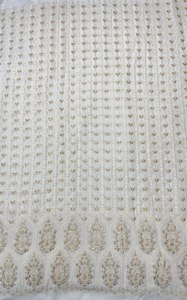 ผ้าปัก georgette เส้นใยวิสคอสแท้สำหรับเด็กหญิง/เด็กชายระบายอากาศได้ผ้าทอสไตล์ kurti ผ้าถักแบบเรียบ - Product Image 3