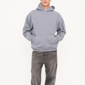 Streetwear surdimensionné pour hommes sweats à capuche vierges sans cordes sweats à capuche lourds en polaire vintage sweats à capuche personnalisés de haute qualité - Product Image 2