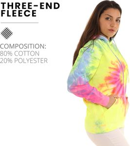 Haute qualité vierge Logo personnalisé cravate teinture à capuche ensemble 100% coton pull sweat pour hommes Streetwear correspondant cravate teinture tenue - Product Image 3