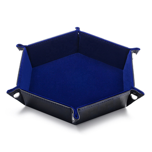 Bandeja para Dados Plegable de Cuero PU, Diseño Poligonal, para Juegos de Dados DND, Venta al Por Mayor - Product Image 1