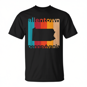T-Shirt Vintage Retro Allentown Pennsylvania Unisex con Scollo Rotondo e Manica Corta per Adulti Promozionale - Product Image 2
