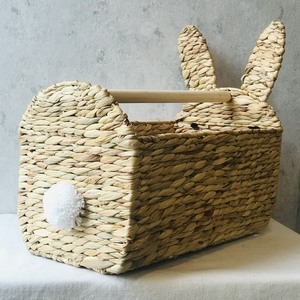 Cesta de paja plegable Rectangular hecha a mano Unik, bolsa de mano trenzada Natural con diseño de almacenamiento elegante, decoración de cesta de mercado - Product Image 4