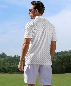 เสื้อโปโลสำหรับผู้ชายแห้งเร็วเสื้อโปโลแขนสั้นพิมพ์ลายลำลองระบายอากาศจากปากีสถานสำหรับฤดูร้อน - Product Image 3
