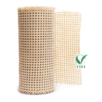 Rollo de cinta de caña de ratán vietnamita tradicional para puertas de paneles decorativos y diseño de tapicería