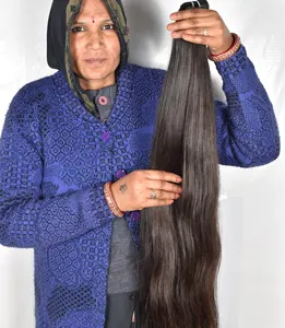 Cuticle Aligned 100% Natural Unprocessed Virgin Raw Indian Bundle Hair Black Women Human Hair <b>Extensions</b> - Product Image 1