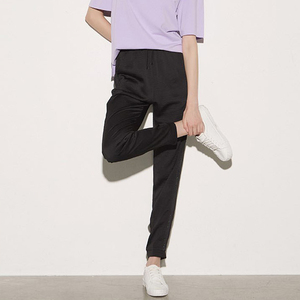 Inthek Pantalon en satin taille moyenne pour femme Style décontracté avec techniques lavées 3 couleurs disponibles pour la saison de printemps - Product Image 1