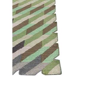 พรมลายตารางหมากรุกสีชมพูและสีม่วงลายเรขาคณิตแบบทอแบนทำจากขนสัตว์และวิสโคสสำหรับตกแต่งบ้าน-ADWV-13086 - Product Image 4