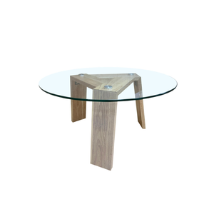 Bàn cà phê mặt kính Bàn cà phê nhỏ hai lớp Phòng ăn Phòng khách Kính hình bầu dục Căn hộ Nội thất gia đình - Product Image 2