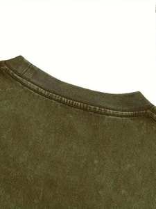 3pcs Hommes Lourds 100% Coton Vintage Washed T-Shirts Oversized Relaxed Fit Summer Casual Tees Soft Breathable Bangladesh - Product Image 3