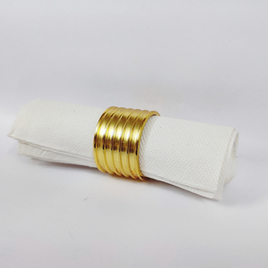 Servilletero con diseño de hoja más vendido para restaurante y decoración de mesa, servilletero hecho a mano de forma redonda con chapado en oro - Product Image 5