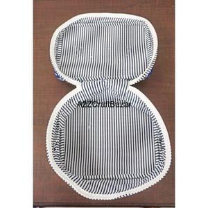 VersaStyle Cotton <b>Vanity</b> <b>Bag</b> Striped Pattern Multi-Purpose Organizer with Durable Zipper Fashion-Forward for Cosmetic Use - Product Image 2