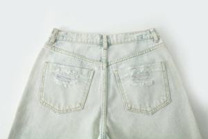 Fabricantes rasgados vintage damas pantalones de mezclilla personalizados pantalones cortos de mezclilla pantalones cortos de Mujer Pantalones vaqueros de Mujer - Product Image 6