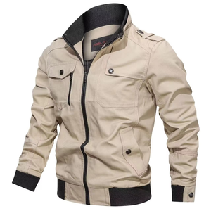 Chaqueta de hombre, chaqueta bomber de algodón cálida para invierno, chaqueta informal, abrigo, chaqueta cortavientos con cuello alto para hombre, ropa de abrigo a la moda - Product Image 1