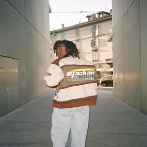 Nuevo 2025 100% algodón chaqueta de motocicleta para hombre Blackair Moto Varsity chaqueta de béisbol mujeres Vintage abrigos Unisex ropa de punto - Product Image 4