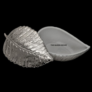 Bol décoratif de forme ronde, élégant, dernier cri, design tendance, finition brillante noire et argentée - Product Image 6