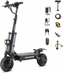 Trottinette électrique Teewing X5 pour adultes, best-seller, avec une puissance de 6000 W, trottinettes électriques, charge maximale de 400 livres, autonomie de 75 miles - Product Image 1