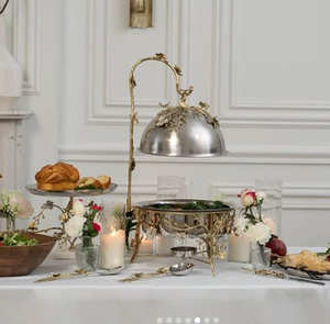 Plat de service rectangulaire en acier inoxydable et verre de 5 L pour buffets de mariage, réceptions, hôtels et équipements de restauration - Product Image 5