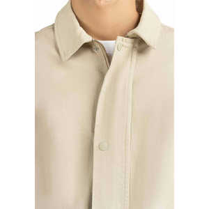 Vestes décontractées vintage d'automne à col montant, fermeture éclair, revêtement imperméable, polyester teint MN-JKT-WS25-051 Coupe régulière - Product Image 6