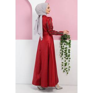 Vestido de Noche ElbiseStone con Adornos, Patrón Yak, Lentejuelas, Formal, Cintura Imperio, Corto, Disponible en Tallas XL y XXL para Damas de Honor y Graduaciones - Product Image 5