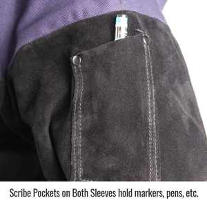 Chaqueta de Soldadura HSI HSI WJ 12 para Hombre, Personalizada, Resistente a Radiación, Antiestática, Anticalor, Anticorte, con Mangas de Cuero y Algodón - Product Image 5