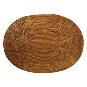 แฮนด์ทอเป็นมิตรกับสิ่งแวดล้อมหวายวงรี Placemat การออกแบบอเมริกันที่ไม่ซ้ํากันรอบจานรองแก้วหินชนวนบนโต๊ะอาหารและตกแต่งวันหยุด - Product Image 5