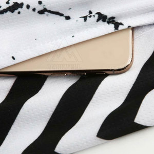 Pantalones cortos deportivos informales con cintura elástica de secado rápido transpirables sólidos personalizados-ropa deportiva de poliéster/algodón para hombres - Product Image 5